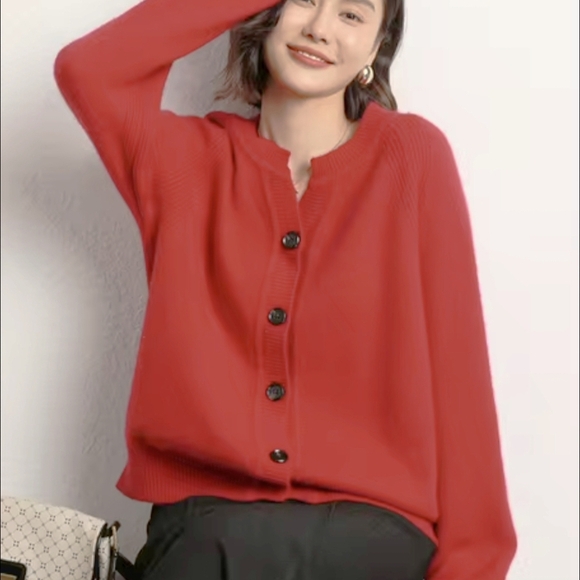 Jones New York Wool Cardigan Sweater Size Medium P Button Up - Picture 1 of 8